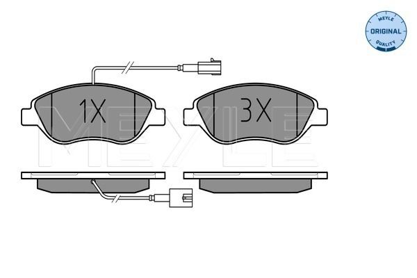 Brake Pad Set, disc brake MEYLE 025 237 1218/W