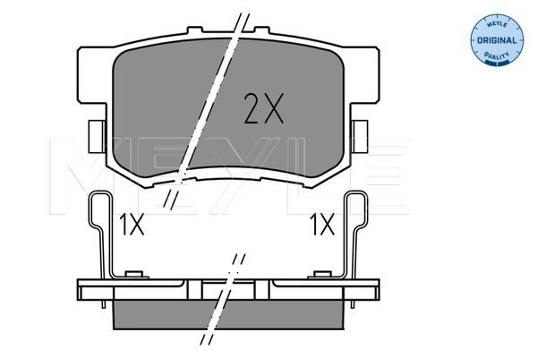 Brake Pad Set, disc brake MEYLE 025 237 3615