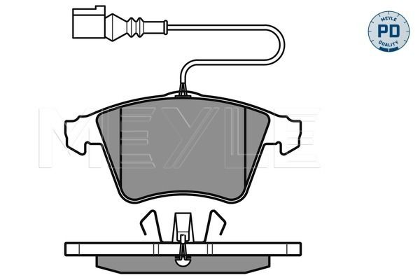 Brake Pad Set, disc brake MEYLE 025 237 4719/PD