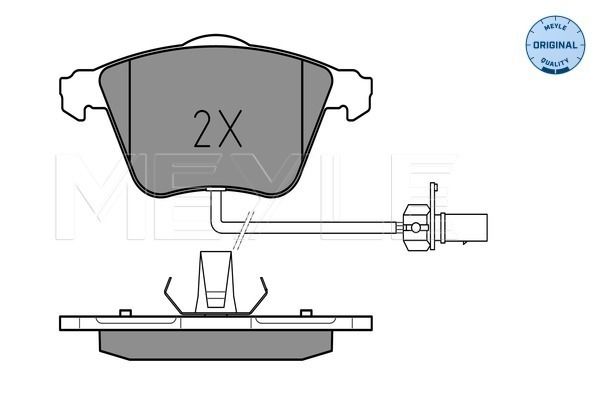 Brake Pad Set, disc brake MEYLE 025 237 6220/W