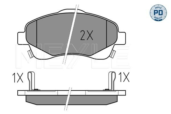 Brake Pad Set, disc brake MEYLE 025 237 6819/PD