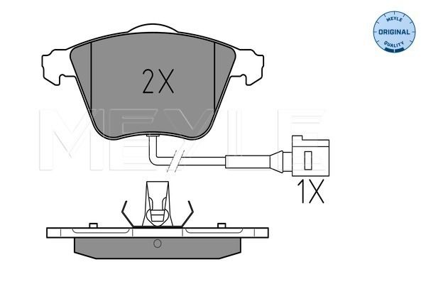 Brake Pad Set, disc brake MEYLE 025 238 0120/W