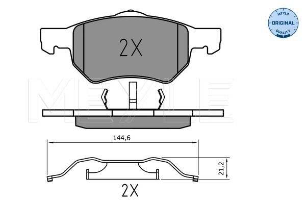 Brake Pad Set, disc brake MEYLE 025 238 0718