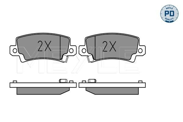 Brake Pad Set, disc brake MEYLE 025 238 1616/PD