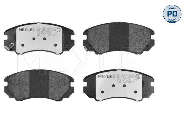 Brake Pad Set, disc brake MEYLE 025 238 9116/PD