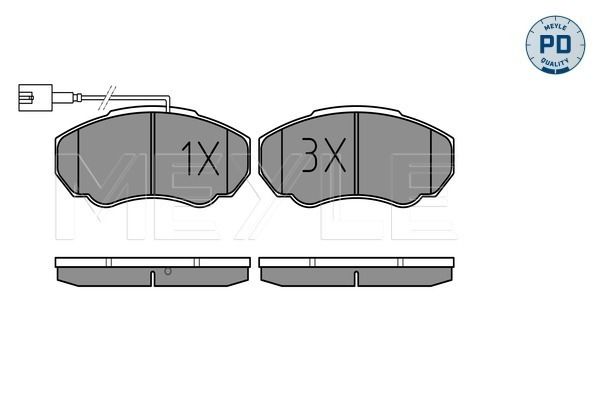 Brake Pad Set, disc brake MEYLE 025 239 1719/PD