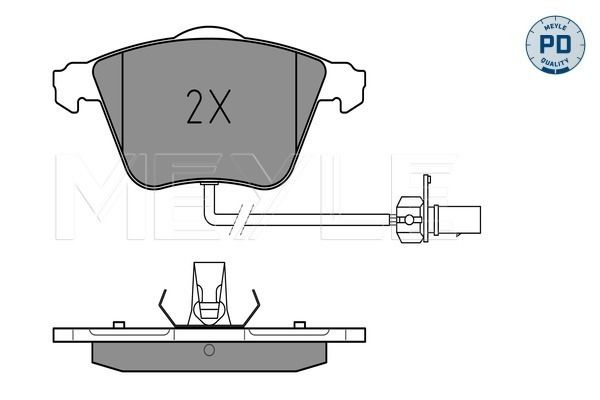 Brake Pad Set, disc brake MEYLE 025 239 5020/PD