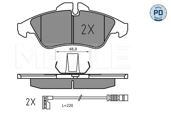 Brake Pad Set, disc brake MEYLE 025 239 9020/PD