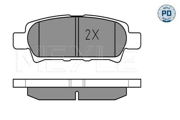 Brake Pad Set, disc brake MEYLE 025 240 1416/PD