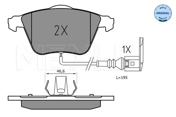 Brake Pad Set, disc brake MEYLE 025 240 2120