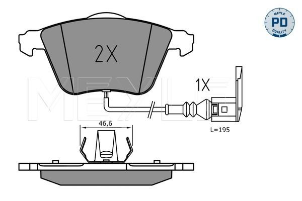 Brake Pad Set, disc brake MEYLE 025 240 2120/PD