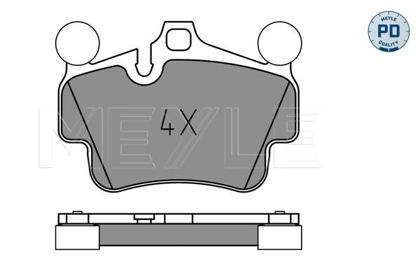 Brake Pad Set, disc brake MEYLE 025 240 4917/PD