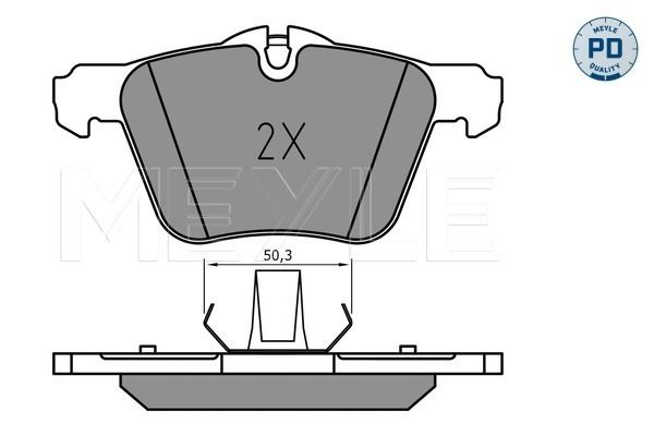 Brake Pad Set, disc brake MEYLE 025 240 7920/PD