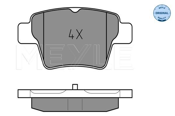 Brake Pad Set, disc brake MEYLE 025 241 5017