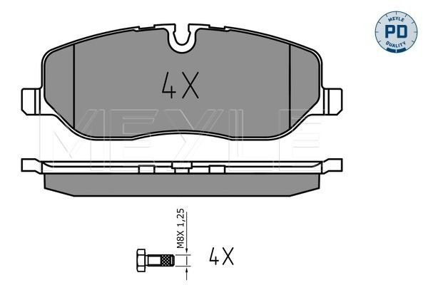 Brake Pad Set, disc brake MEYLE 025 241 9118/PD