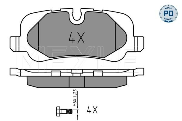 Brake Pad Set, disc brake MEYLE 025 241 9217/PD