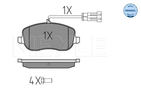 Brake Pad Set, disc brake MEYLE 025 242 9419/W