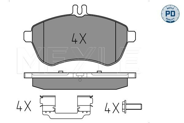 Brake Pad Set, disc brake MEYLE 025 243 0620-1/PD