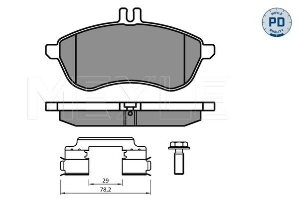 Brake Pad Set, disc brake MEYLE 025 243 0620-2/PD