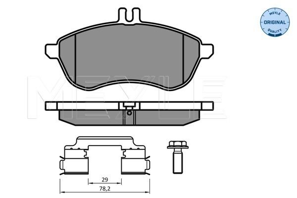 Brake Pad Set, disc brake MEYLE 025 243 0620/K2