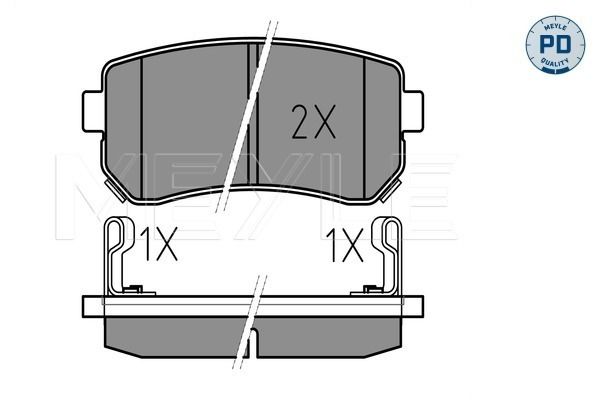 Brake Pad Set, disc brake MEYLE 025 243 2015/PD