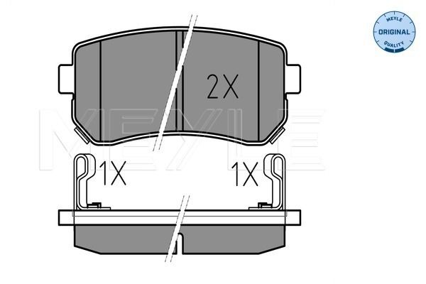 Brake Pad Set, disc brake MEYLE 025 243 2015/W