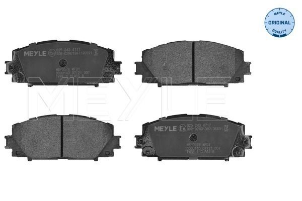 Brake Pad Set, disc brake MEYLE 025 243 4717