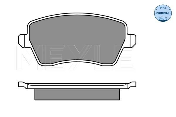 Brake Pad Set, disc brake MEYLE 025 244 0317/W