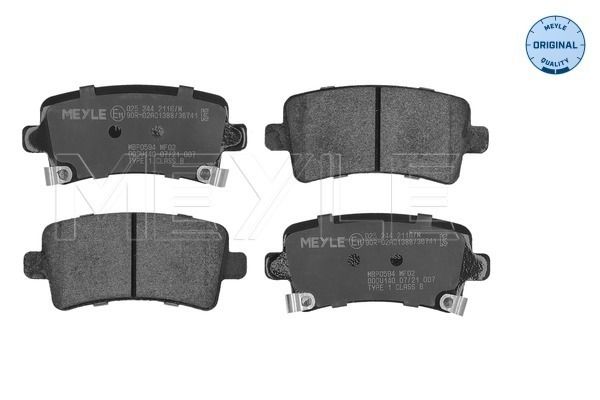 Brake Pad Set, disc brake MEYLE 025 244 2116/W