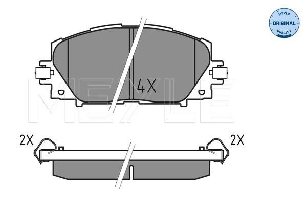 Brake Pad Set, disc brake MEYLE 025 244 5116