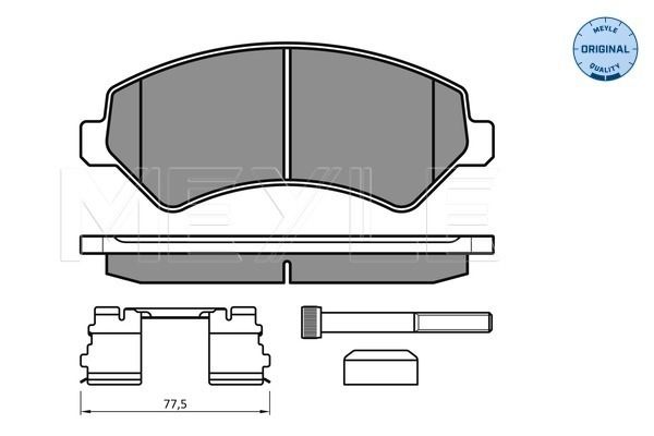 Brake Pad Set, disc brake MEYLE 025 244 6619/W1