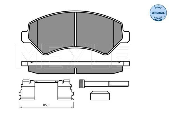 Brake Pad Set, disc brake MEYLE 025 244 6619/W2