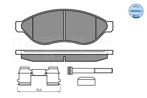 Brake Pad Set, disc brake MEYLE 025 244 6819/W1