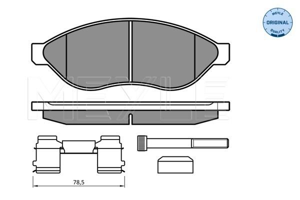 Brake Pad Set, disc brake MEYLE 025 244 6819/W2