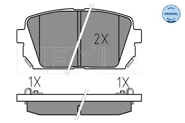 Brake Pad Set, disc brake MEYLE 025 244 9116/W