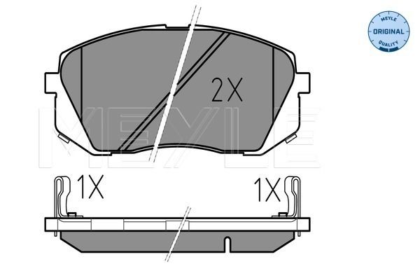 Brake Pad Set, disc brake MEYLE 025 245 0116/W