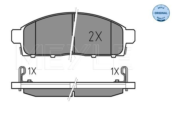 Brake Pad Set, disc brake MEYLE 025 245 2916/W