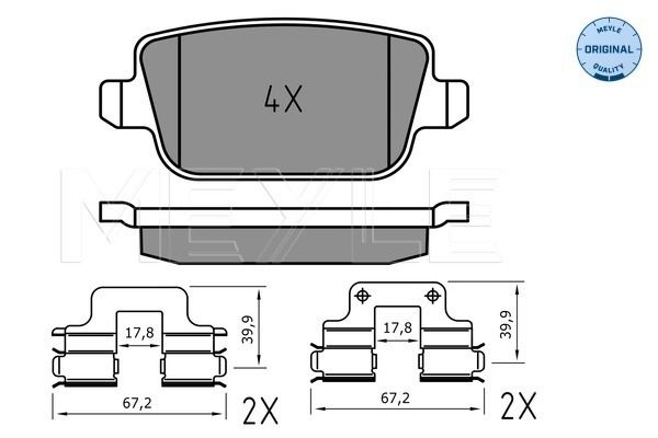 Brake Pad Set, disc brake MEYLE 025 245 3716