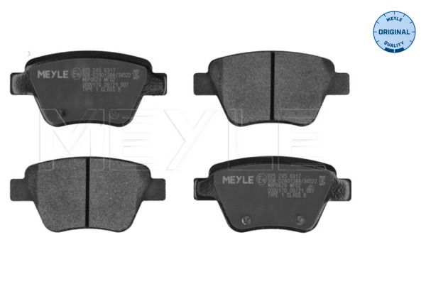 Brake Pad Set, disc brake MEYLE 025 245 6317