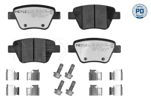 Brake Pad Set, disc brake MEYLE 025 245 6317/PD