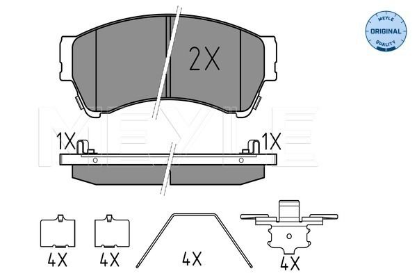 Brake Pad Set, disc brake MEYLE 025 245 8217/W