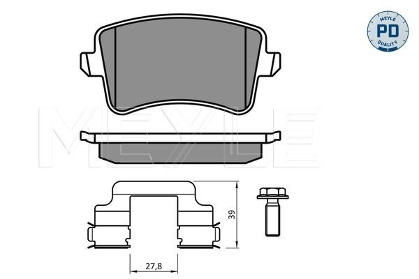 Brake Pad Set, disc brake MEYLE 025 246 0617-2/PD