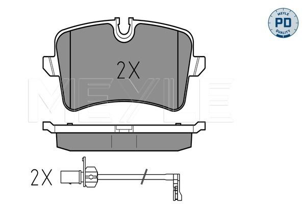 Brake Pad Set, disc brake MEYLE 025 246 0617/PD