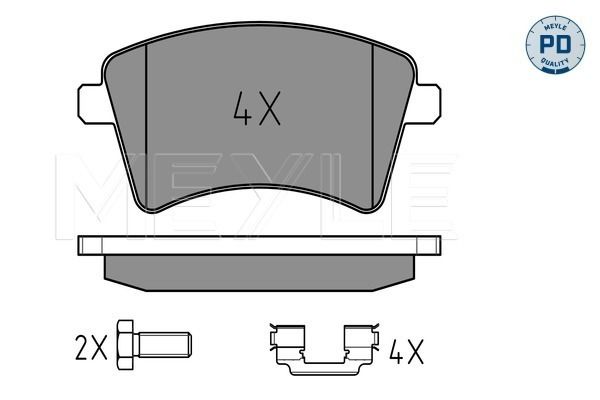 Brake Pad Set, disc brake MEYLE 025 246 9318/PD