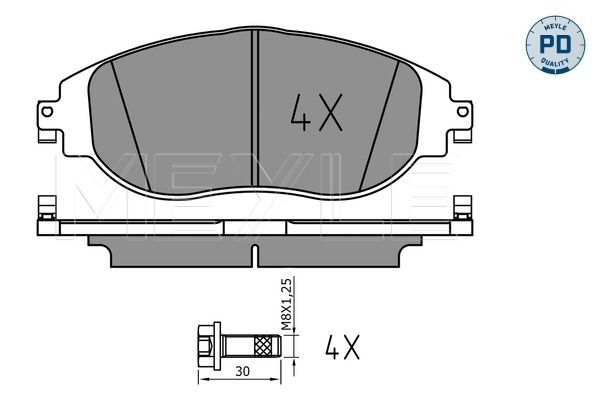 Brake Pad Set, disc brake MEYLE 025 247 3821/PD