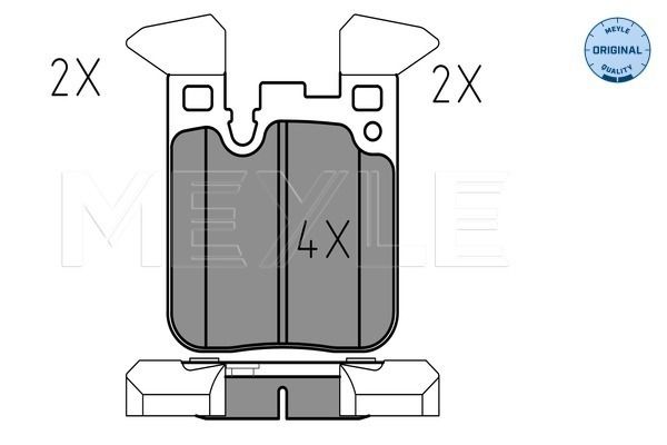 Brake Pad Set, disc brake MEYLE 025 250 2916