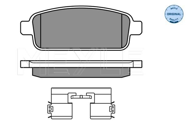 Brake Pad Set, disc brake MEYLE 025 250 9616/W