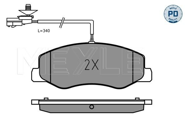 Brake Pad Set, disc brake MEYLE 025 251 7218/PD