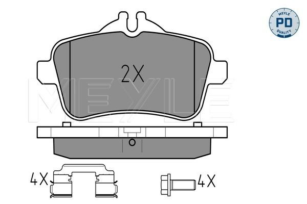 Brake Pad Set, disc brake MEYLE 025 252 1516/PD