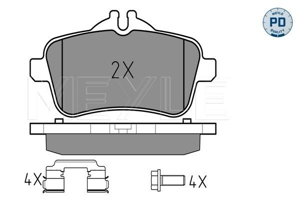 Brake Pad Set, disc brake MEYLE 025 252 1518/PD